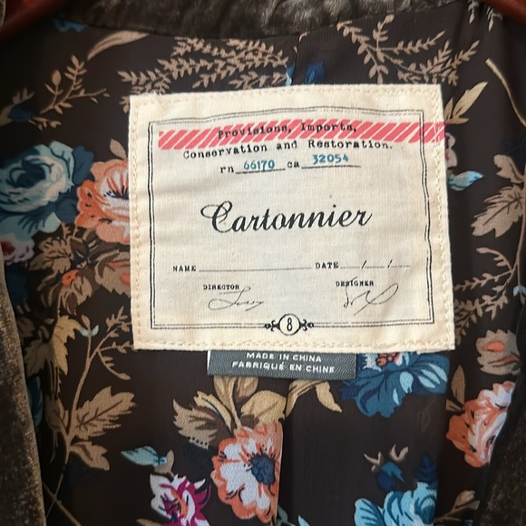 Cartonnier olive green Velvet Blazer from Anthropologie - Picture 2 of 3